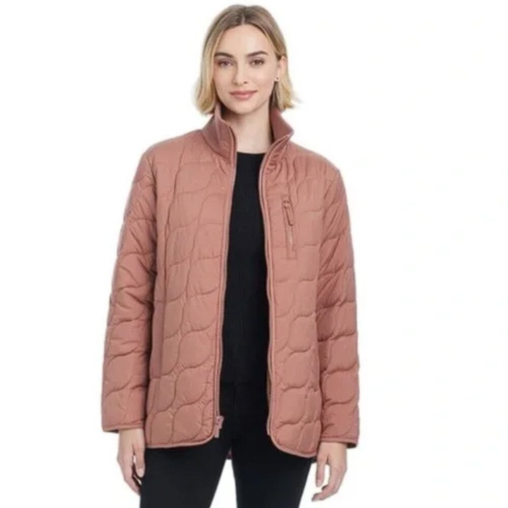 Modern Supply by Sanctuary Quilted Puffer Jacket Coat Water resistant Clay M NEW
